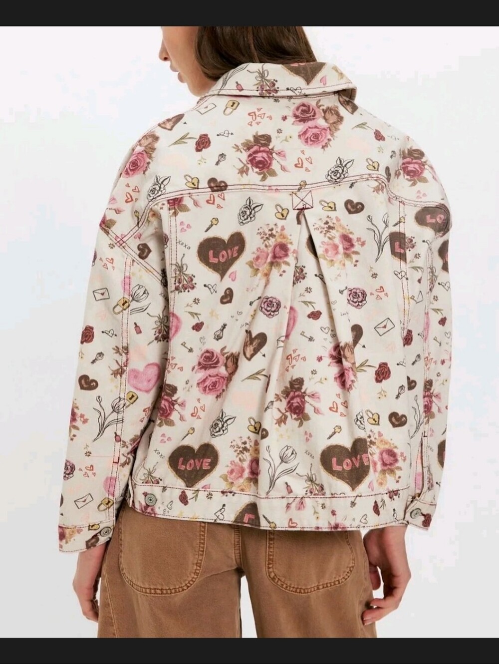 Sold Out BNWT We The Free Opal Swing Printed Denim Jacket Size XS - Retail $189 - Picture 3 of 6